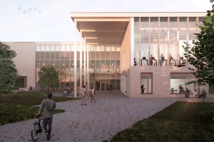 Planned entrance for the education campus at Shawfair