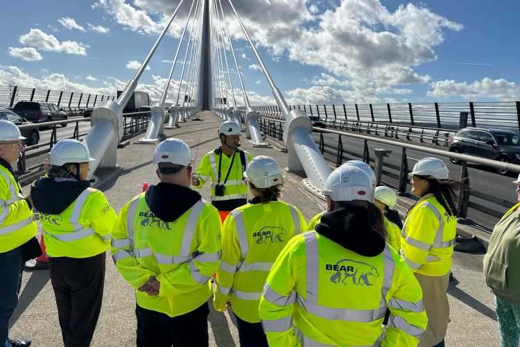 Doors Open Day Tour on Deck Of Queensferry Crossing