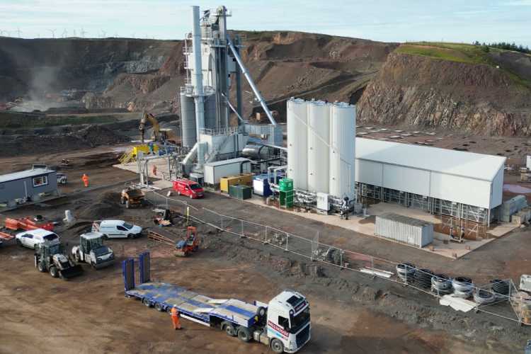 Edinburgh Asphalt facility at Soutra Mains Quarry, Midlothian