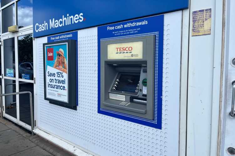 ATM machine at Tesco Eskbank