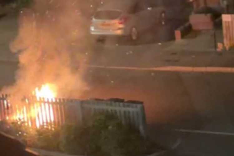A bin fire at Bogwood Court resulted in a wooden fence set alight leading to the fire brigade being called out