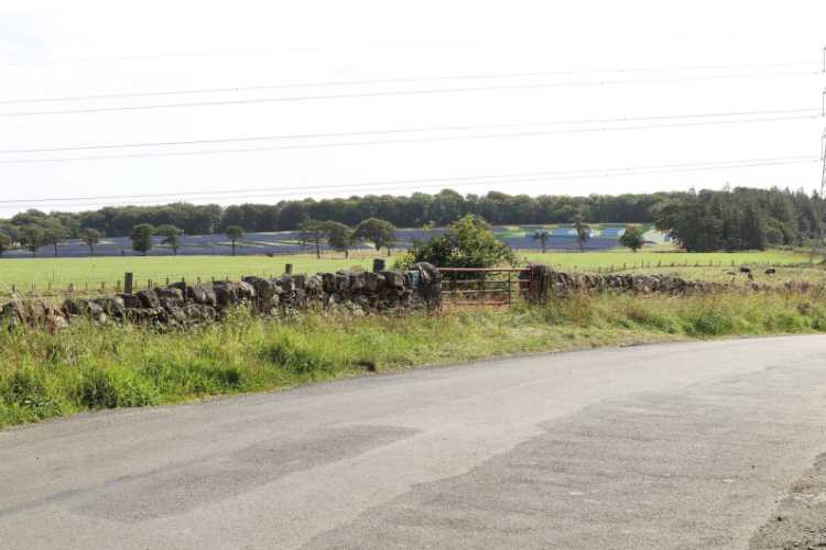 Kirknewton visualisation - View southeast from Selm Muir Wood path entrance on Leydon Road