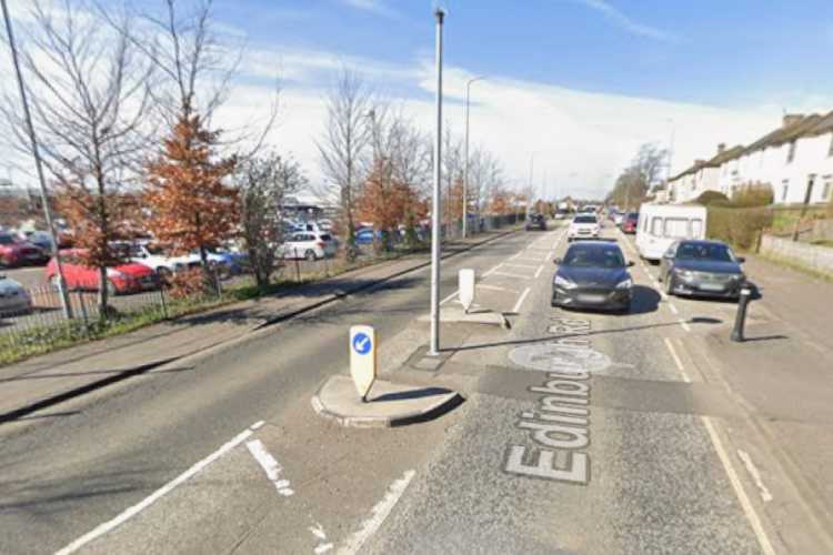 Edinburgh Road, Bathgate will see major changes including the replacement of traffic islands with proper crossings and the introduction of cycle lanes. Copyright Google Images. PERMISSION FOR USE FOR ALL LDR PARTNERS