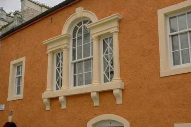 Artist's impression of how listed house on Haddington's Lodge Street will be transformed with new orange paint job pic courtesy ELC planning portal