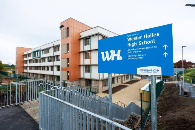 Wester Hailes HS pedestrian canal link