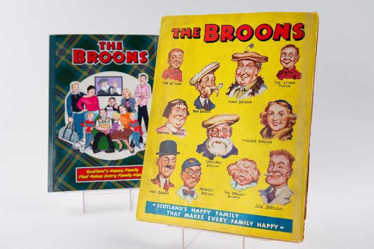 The Broons comics on display