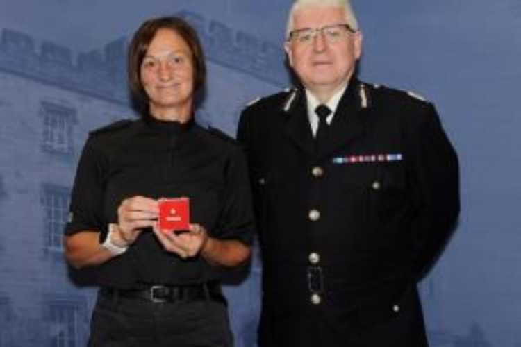Jocelyn Thomson and Assistant Chief Constable Stuart Houston